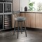 Armen Living Dalza Swivel Counter Stool in Black Finish with Gray Faux Leather 840254333543 - alternate 7